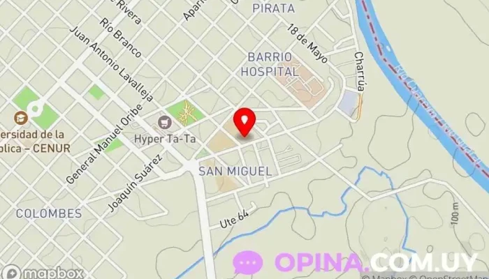 mapa de Escuela Técnica 2 de Artigas (CME) Centro educativo en Artigas