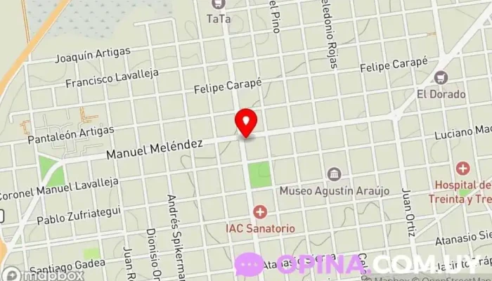 mapa de Escuela Técnica 2 Universidad pública en Treinta y Tres