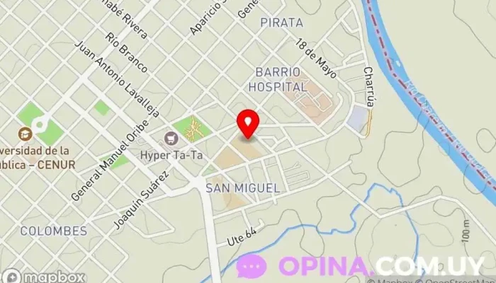 mapa de Escuela Técnica Artigas (UTU) Escuela técnica en Artigas