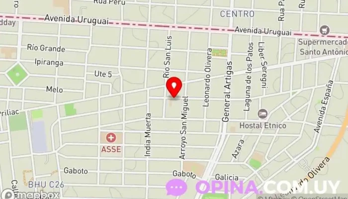 mapa de Escuela Técnica de Chuy Escuela en Chuy