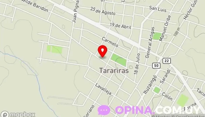 mapa de Escuela Técnica de Tarariras-UTU Escuela técnica en Tarariras