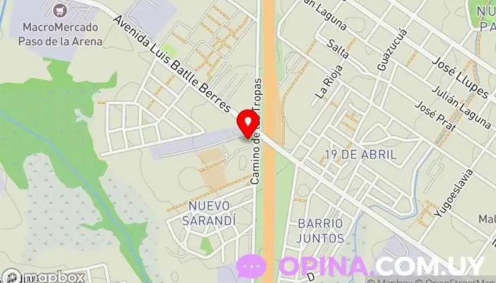 mapa de Escuela Técnica Paso de la Arena Escuela técnica, Escuela en Montevideo