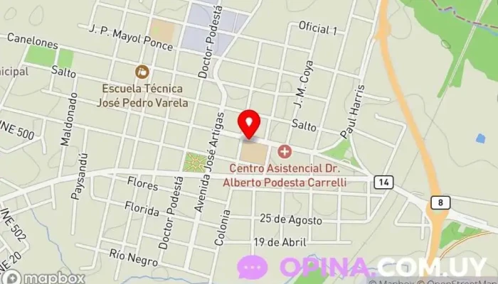 mapa de Escuela Varela Amelia Escuela en José Pedro Varela