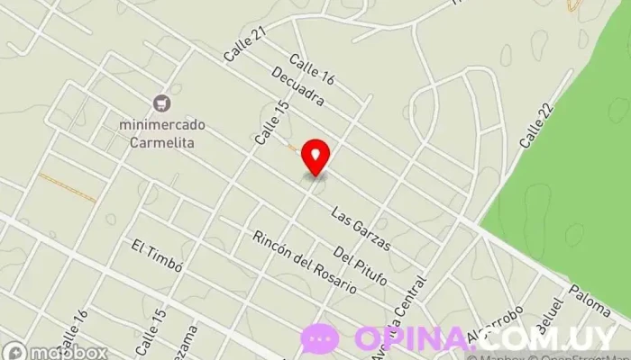 mapa de Escuela Viva Del Bosque Escuela en La Paloma