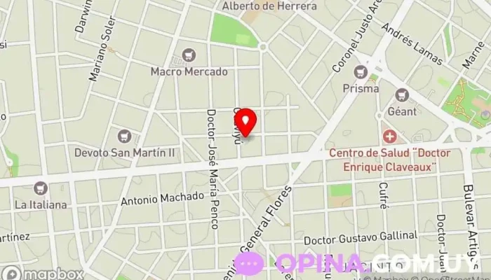 mapa de ESIC - ESCUELA DE ENFERMERÍA Centro escolar en Montevideo