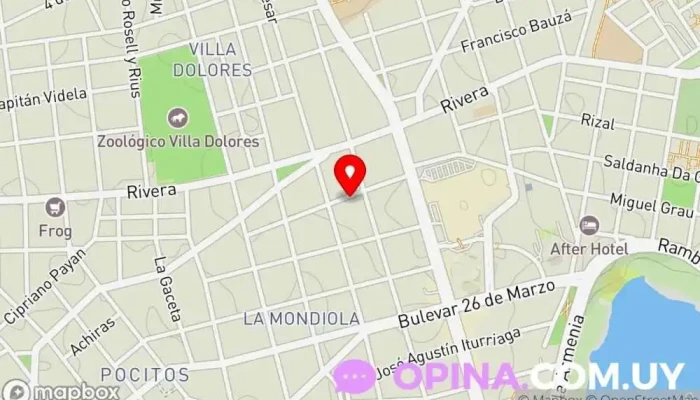 mapa de Espacio Buena Vista Librería, Bar, Cafetería, Artesanía en Montevideo