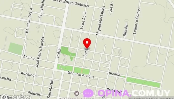 mapa de Espacio de Formación Musical Centro educativo en Carmelo