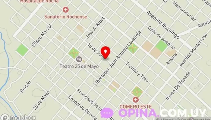 mapa de ESPACIO INTEAD CLÍNICA INTERDISCIPLINARIA NEURODESARROLLO Y APRENDIZAJE Clínica ambulatoria en Rocha