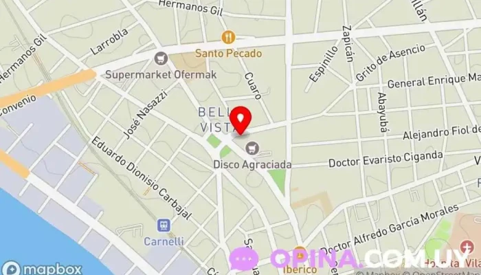 mapa de EspacioClick Clínica especializada, Centro de educación especial en Montevideo