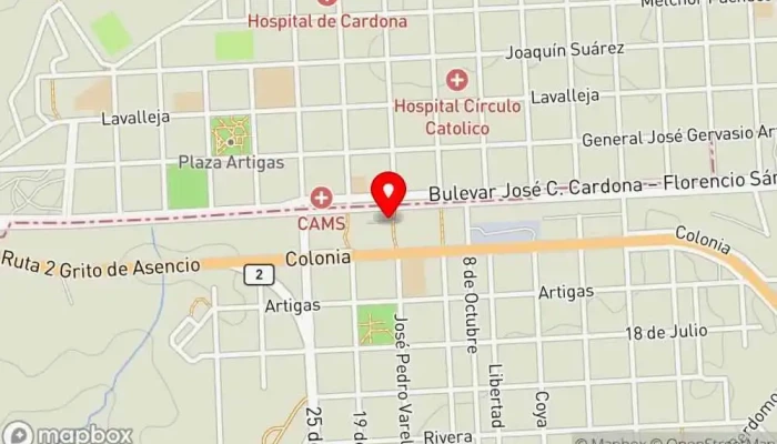 mapa de Estación Cardona Atracción turística en Cardona