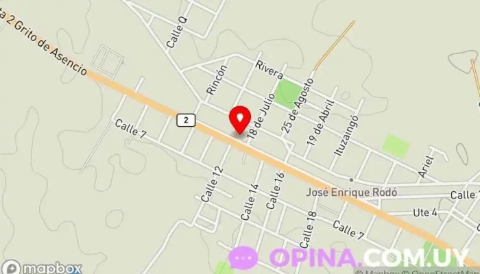 mapa de Estación Rodó Servicio de transporte en José Enrique Rodó