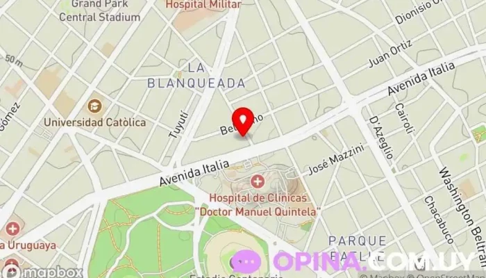 mapa de Estudio Clínicas Agencia inmobiliaria en Montevideo