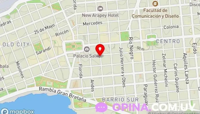mapa de Evident Centro Clínica dental en Montevideo