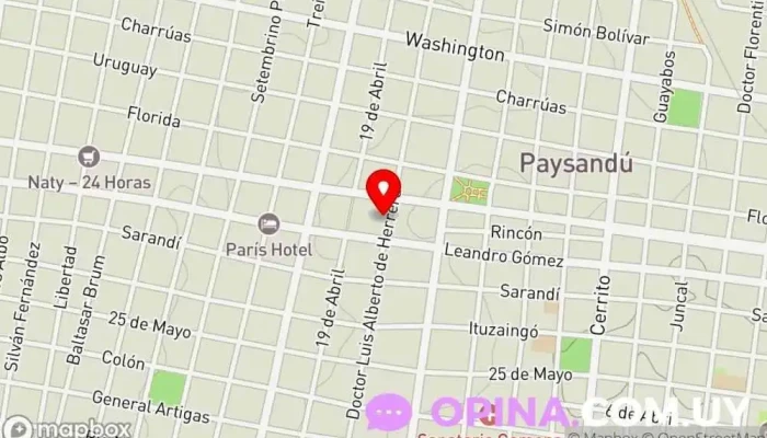 mapa de Exito FM 99.7 Emisora de radio en Paysandú