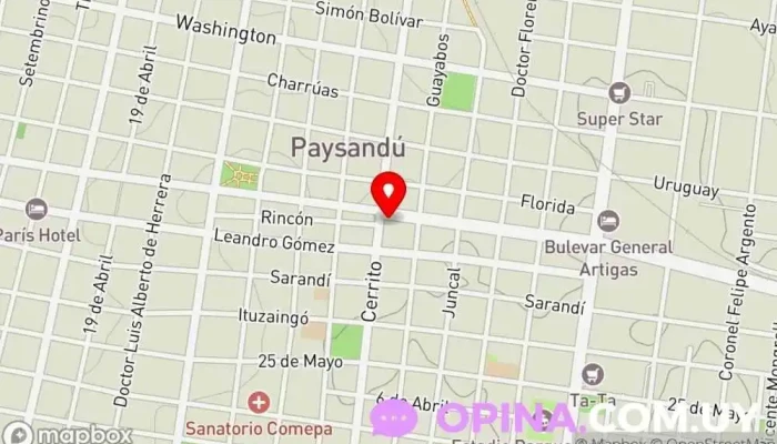 mapa de Family English Institute Academia de inglés en Paysandú