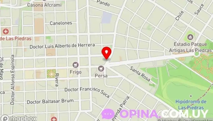 mapa de Farmacia Elisar Mástil Farmacia en Las Piedras