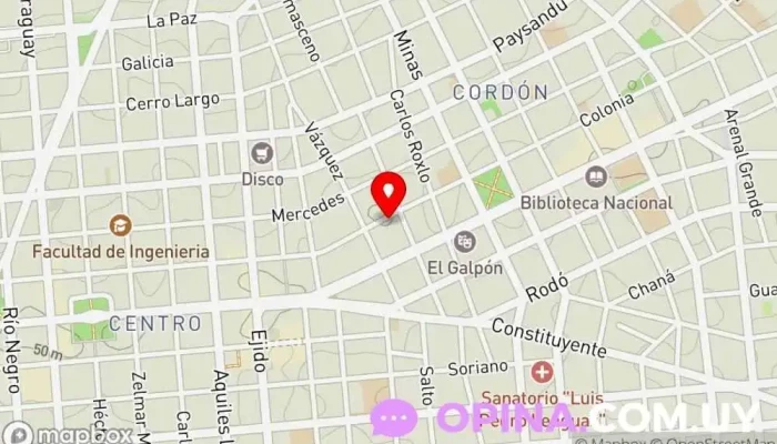 mapa de FAVINI IMPRESOS Imprenta en Montevideo