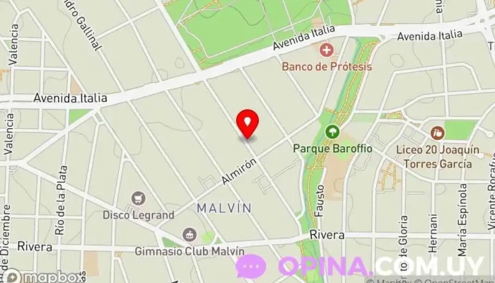mapa de Feel Malvin Urbanización en Montevideo