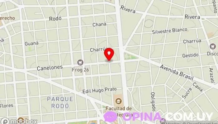 mapa de Fertilab Laboratorio de análisis clínicos, Centro médico en Montevideo