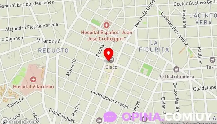 mapa de FG clases particulares Educación mixta en Montevideo