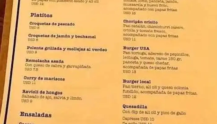 Figari Bistro Colonia -  Menu - Col. del Sacramento