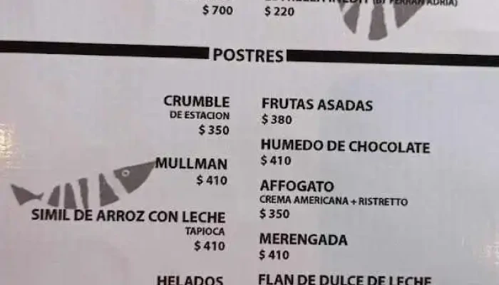 Fish Market Carrasco -  Menu - Montevideo