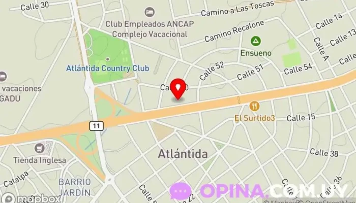 mapa de FK Gym Centro De Entrenamiento Gimnasio en Atlántida