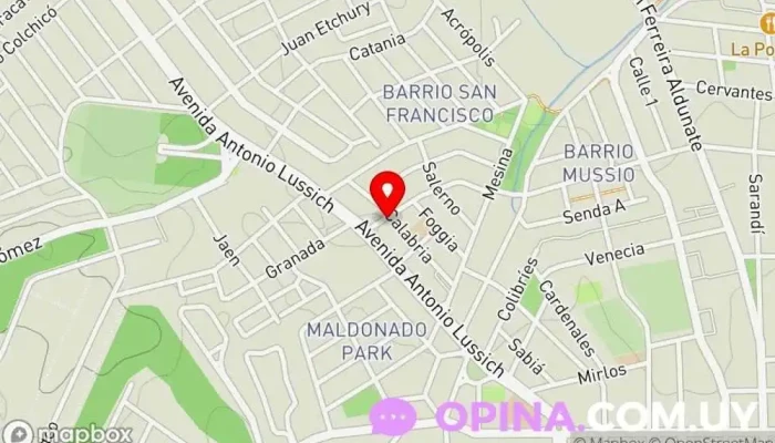 mapa de Flor de Lis Papelería en Maldonado