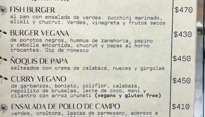 Flora Menu - Montevideo