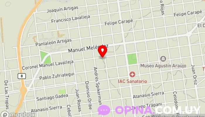 mapa de Florencia González centro estético y depilación láser Centro de depilación láser en Treinta y Tres