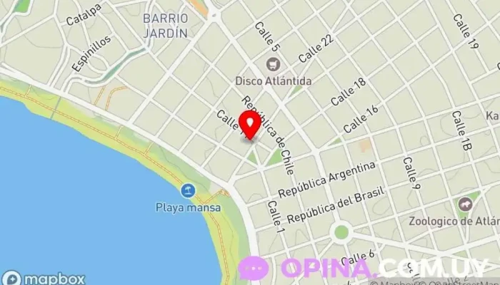 mapa de Flow Studio Pilates Centro de pilates en Atlántida