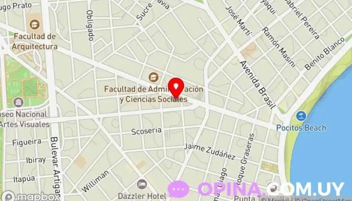 mapa de Fly Up Pole & Fitness Centro deportivo, Academia de baile, Escuela deportiva en Montevideo