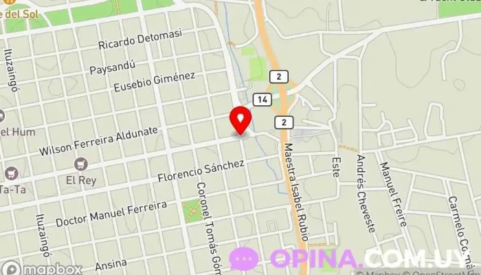 mapa de Fm Del Hum Emisora de radio en Mercedes