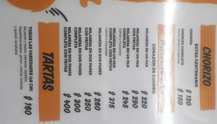 Food Truck Y Rotiseria Sabores Nuestros Menu - Montevideo