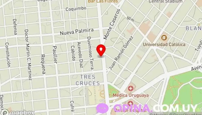 mapa de Foquier oficina de ventas Agencia inmobiliaria en Montevideo