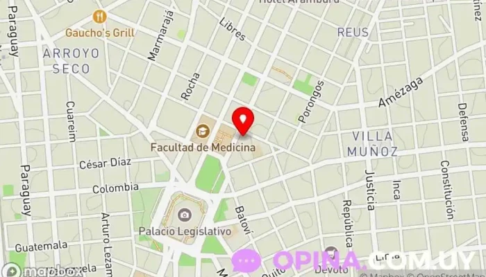 mapa de Fotocopiadora y papelería AEQ Copistería, Papelería en Montevideo