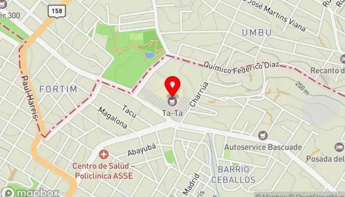 mapa de Fragola Cafetería en Rivera