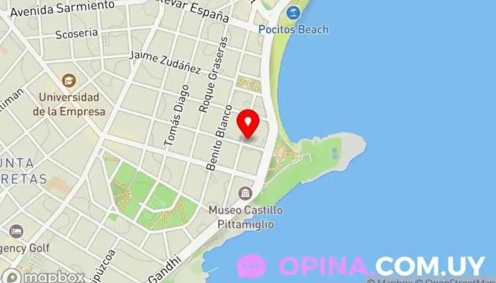 mapa de Franca Estética Integral | Tratamientos Faciales y Corporales | Eliminación de celulitis | Adiposidad | Radiofrecuencia Clínica dermatológica en Montevideo