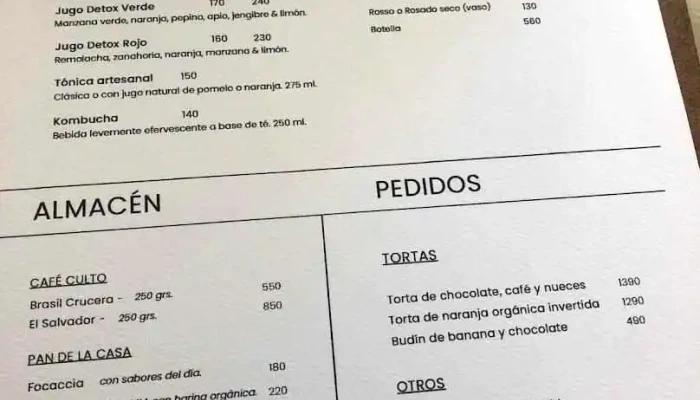 Franca -  Menu - Montevideo