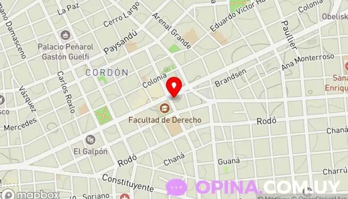 mapa de Fundación Cazabajones Clínica psiquiátrica, Servicio de salud mental, Organización sin ánimo de lucro en Montevideo