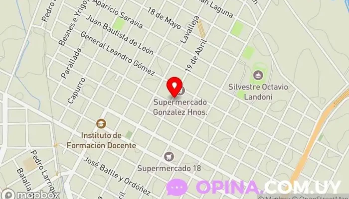 mapa de Fundación San Pedro del Durazno Fundación de investigación, Fundación en Durazno