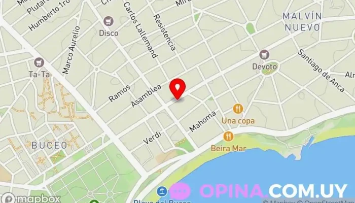 mapa de Fussion 🔥 Academia de baile en Montevideo