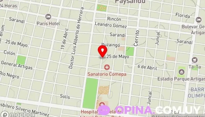 mapa de Future Vision Oftalmólogo en Paysandú