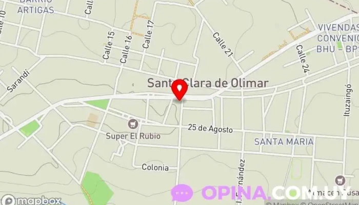 mapa de Gaby’S Beauty Clínica ambulatoria en Santa Clara De Olimar