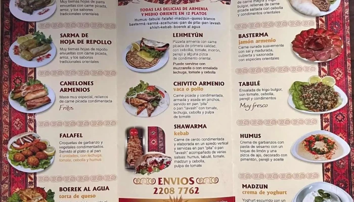 Gago Comidas Armenias -  Menu - Montevideo
