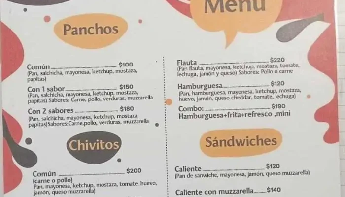 Galgo Del Zorrilla -  Menu - Artigas