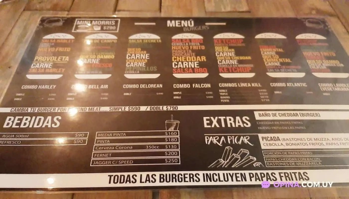 Garage Burger Carrasco -  Menu - Montevideo