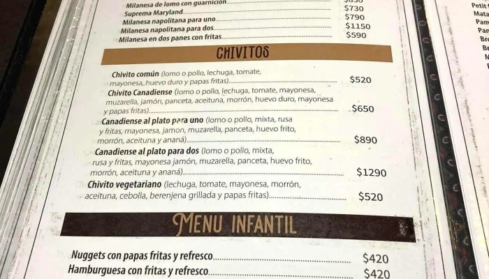 Garo Bar -  Menu - Montevideo