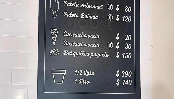 Gelato House -  Menu - La Paloma