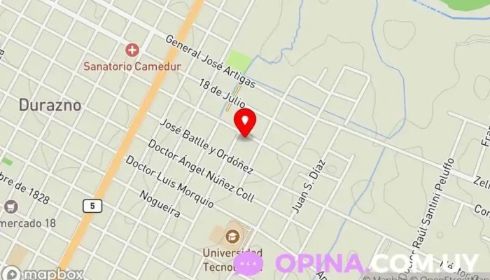 mapa de Gena Papelería en Durazno